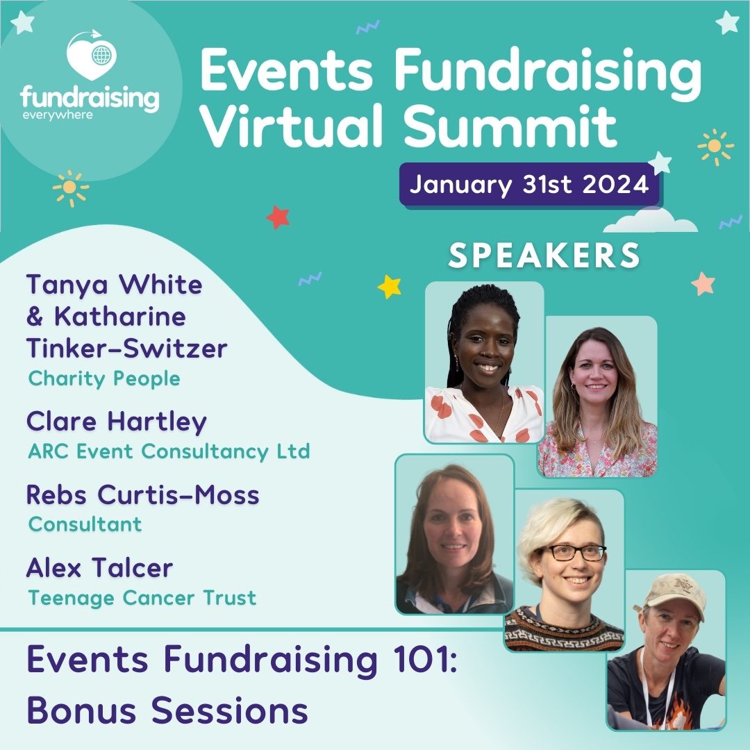 Events Fundraising 101 with Clare Hartley, Rebs Curtis-Moss, Tanya White, Katharine Tinker-Switzer, Alex Talcer