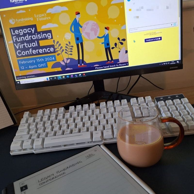 photo of someone's set up to access legacy conference
