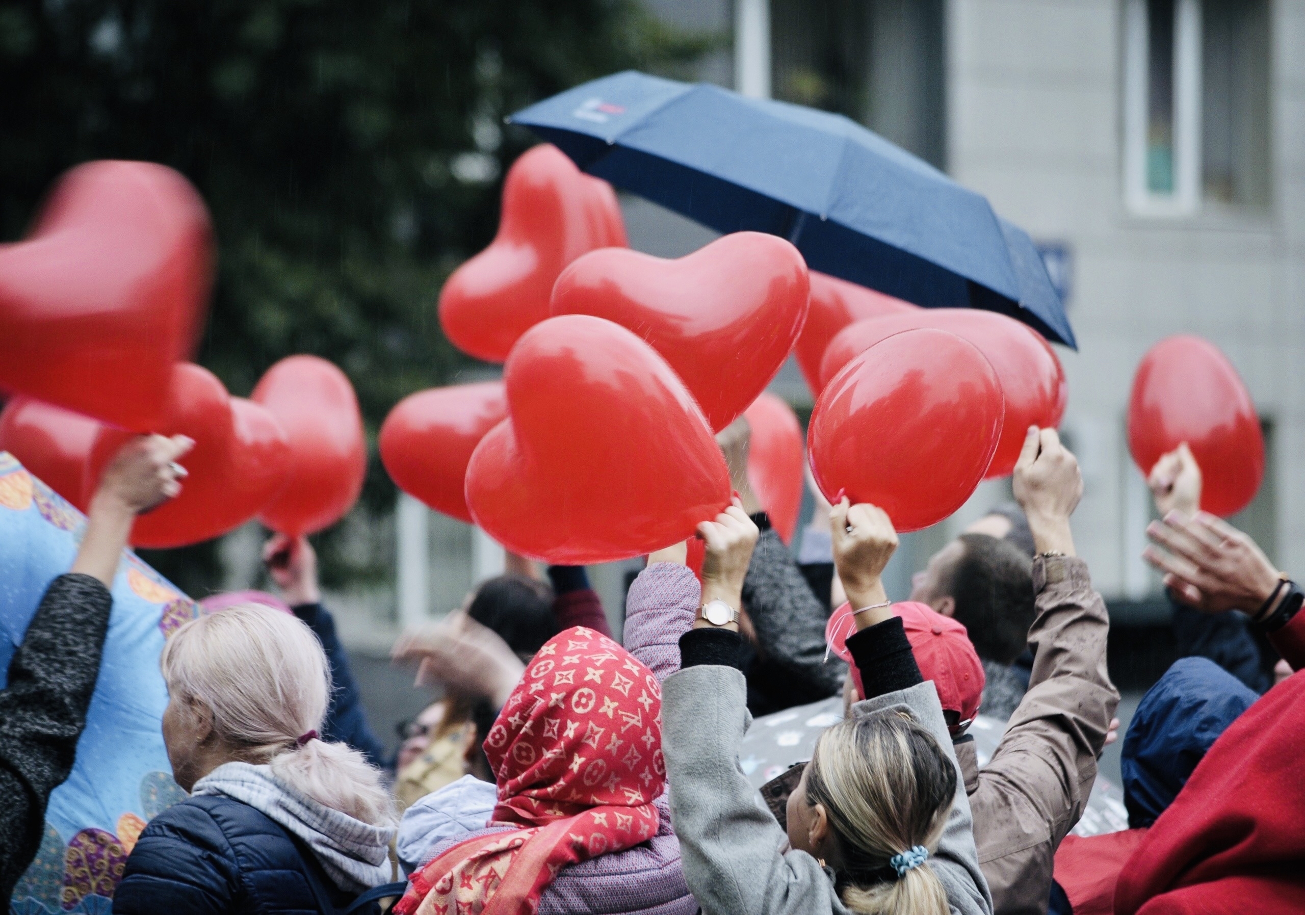 group participating in community fundraising