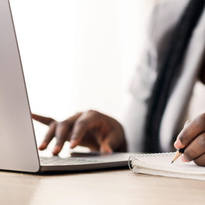 charity worker finalising strategy for legacy fundraising